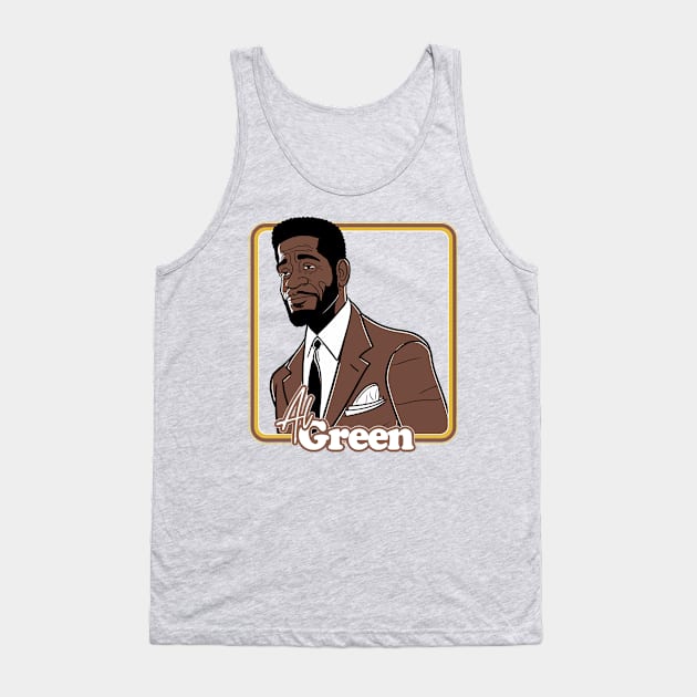 Al Green / Retro Aesthetic 70s Soul Fan Design Tank Top by DankFutura